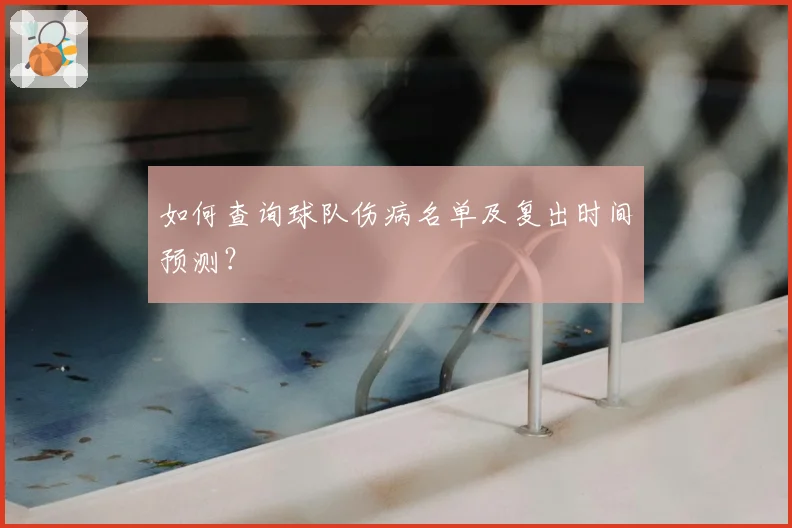 如何查询球队伤病名单及复出时间预测?
